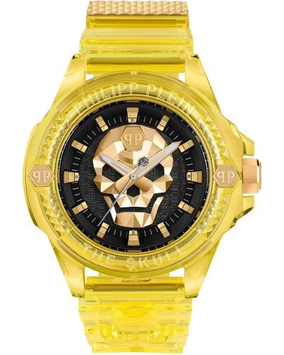 Philipp Plein The $kull Synthetic Silicone Watch - Yellow