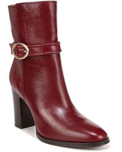 Franco Sarto Informa Wren Leather Embellished Ankle Boots - Red