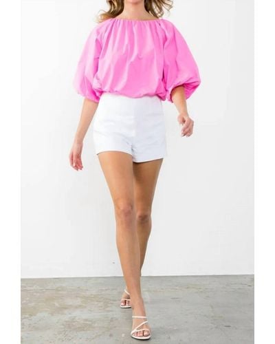 Thml Mid Puff Top - Pink