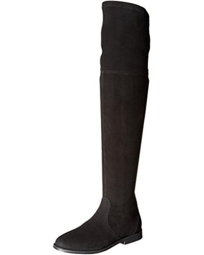 Gentle Souls Emma Stretch Suede Tall Over-the-knee Boots - Black
