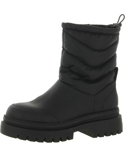 Rocket Dog Dita Quilted lugged Sole Ankle Boots - Black