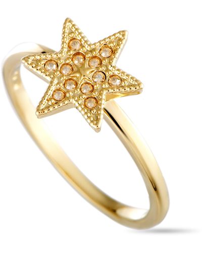 Swarovski Field Yellow Gold-plated Crystal Star Ring - Metallic