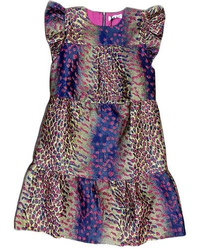Thml Cure Your Heart Dress In Pink - Blue