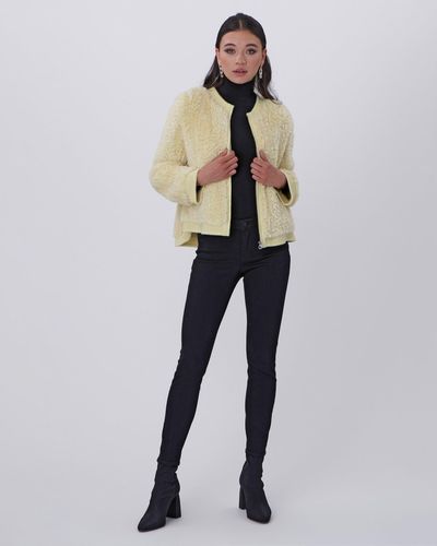 Gorski Knit Beaver Zip Jacket - White