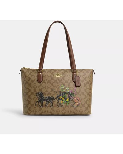 COACH Gallery Tote - Brown