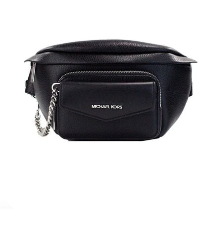 Michael Kors Maisie Large 2-n-1 Waistpack Card Case Fanny Pack Bag - Black