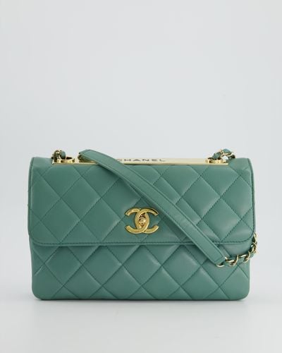 Chanel Teal Trendy Cc Shoulder Bag - Green