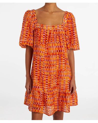 Marie Oliver Kaylee Drop Waist Dress - Orange