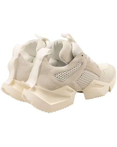 Unravel Project Damaged Chunky Sole Mesh Sneakers - Natural