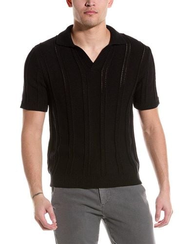 Truth Novelty Knit Polo Shirt - Black