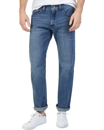 Nautica Relaxed Fit Faded Straight Leg Jeans - Blue