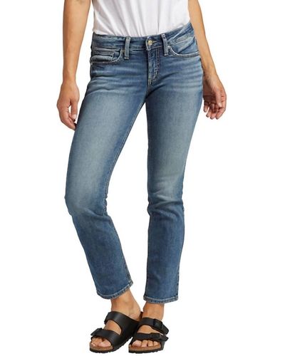 Silver Jeans Co. Low-rise Britt Straight Jean In Indigo Denim - Blue