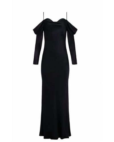 L'Agence Juniper Cold Shoulder Dress - Black