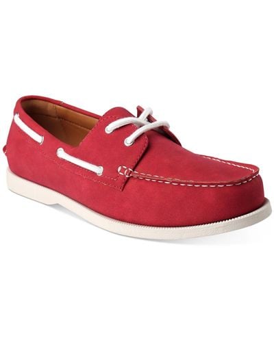 Club Room Elliot Canvas Lifestyle Loafers - Red