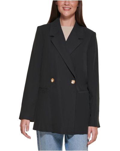 DKNY Suit Separate Professional Double-breasted Blazer - Black