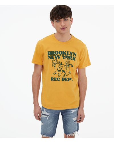 Aéropostale Brooklyn Rec Dept Graphic Tee - Yellow