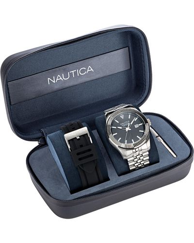 Nautica 3-hand Watch Box Set - Blue