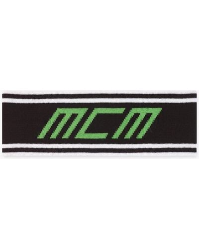 MCM Otor Logo Wool Headband - Green