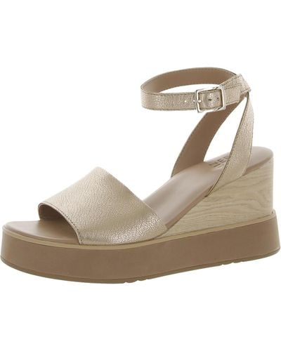 Naturalizer Brynn Faux Leather Summer Wedge Sandals - Natural