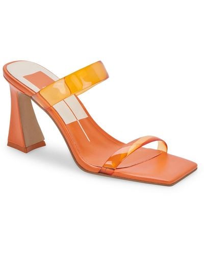 Dolce Vita Novah Slip On Mule Sandals - Orange