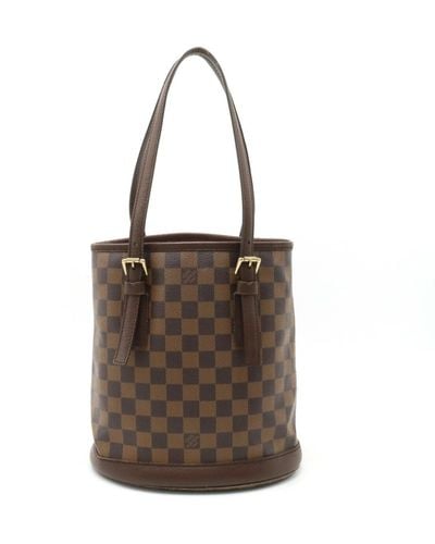 Louis Vuitton Bucket Canvas Shoulder Bag (pre-owned) - Brown