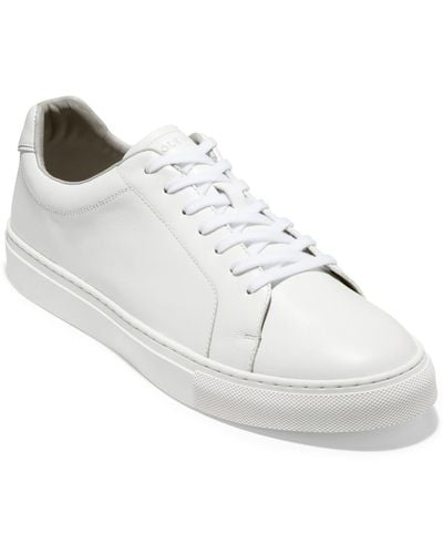 Cole Haan Grand Series Jensen Snkeaker Leather Round Toe Casual And Fashion Sneakers - White