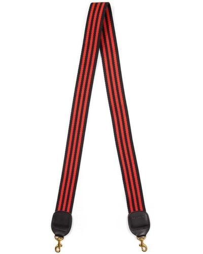 Clare V. Crossbody Strap In Black/red Mini Stripe