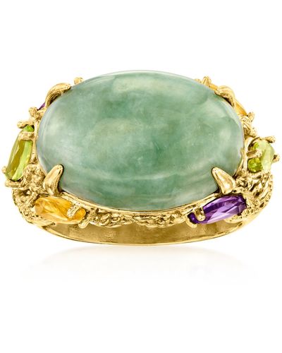 Ross-Simons Jade And Multi-gemstone Ring - Green