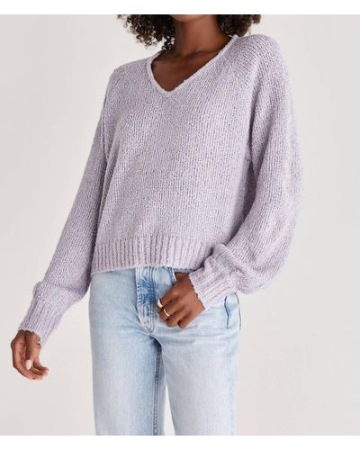 Z Supply Becca V-neck Sweater - Purple