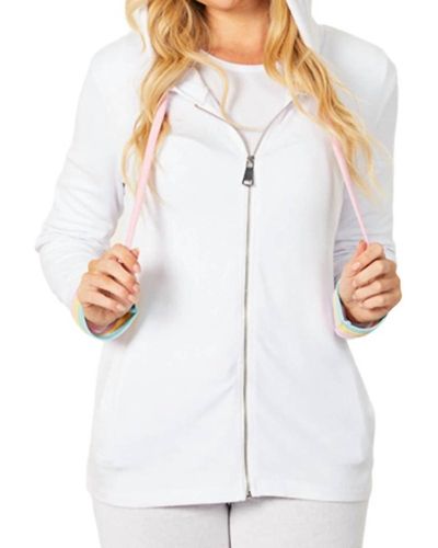 French Kyss Multi Color Hoodie - White
