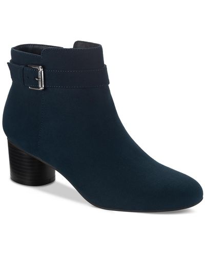 Style & Co. Ariella Faux Suede Ankle Booties - Blue