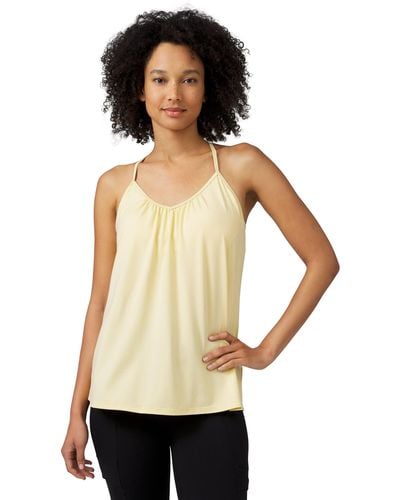 Free Country Microtech Chill B Cool V-neck Built-in Bra Cami Top - Natural