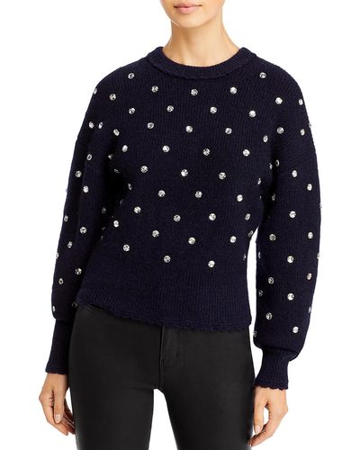 3.1 Phillip Lim Alpaca Blend Embellished Pullover Sweater - Blue