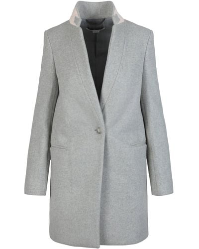 Stella McCartney Fleur Felt-collar Wool Coat - Gray