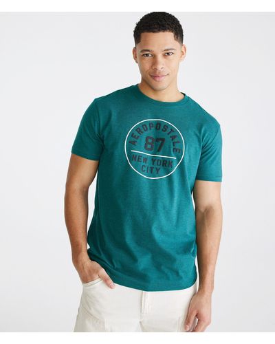 Aéropostale 87 Circle Graphic Tee - Blue