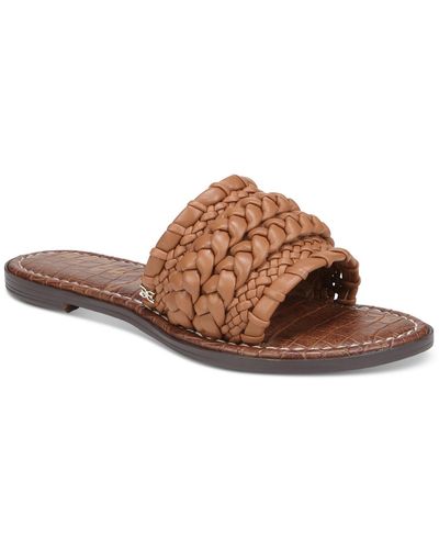 Sam Edelman Giada Slip On Flat Slide Sandals - Brown
