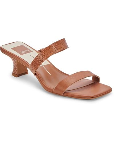 Dolce Vita Bertie Embossed Leather Slide - Brown