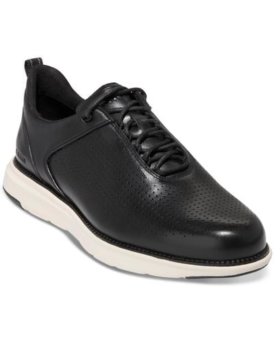 Cole Haan Grand Atlantic Textured Lace Up Casual And Fashion Sneakers - Black