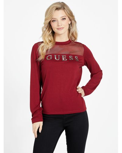 Guess Factory Eco Ilam Long-sleeve Top - Red