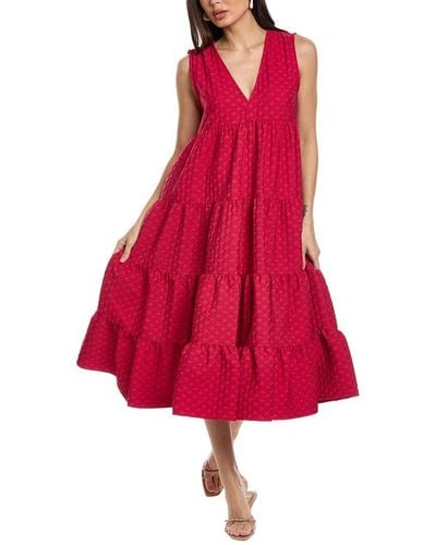 Merlette Chelsea Midi Dress - Red
