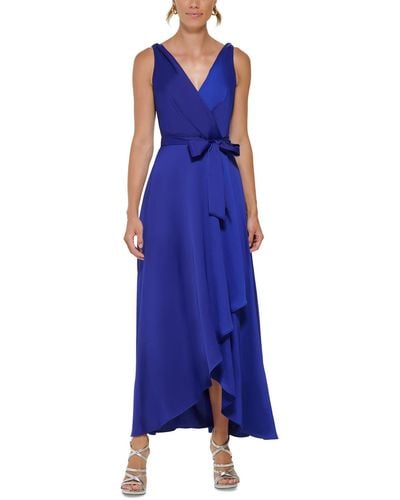 DKNY Satin Evening Dress - Blue