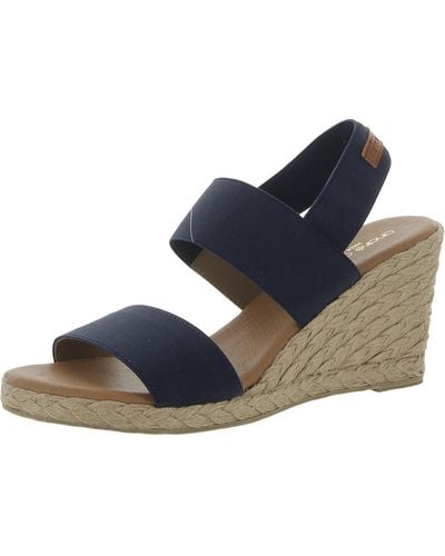 Andre Assous Allison Padded Insole Wedge Dress Sandals - Blue