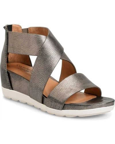 Comfortiva Pacifica Strappy Sandal In Anthracite Leather - Brown