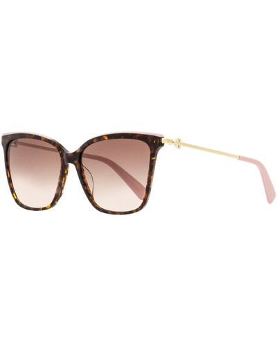 Longchamp Square Sunglasses Lo683s 210 Tortoise/pink/gold 56mm - Black