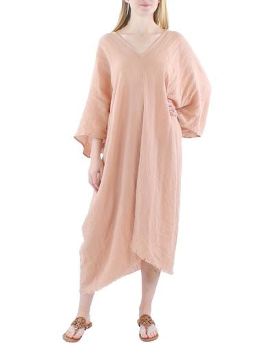 Eileen Fisher Cotton Caftan Pullover Top - Pink