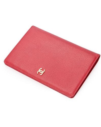 Chanel Cc Bifold Wallet - Red