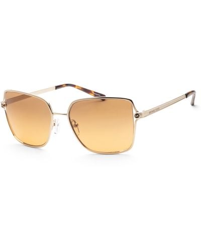 Michael Kors 56mm Shiny Light Gold Sunglasses - Natural