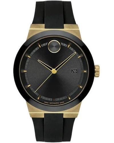 Movado 3600850 Bold Fusion Gold And Watch - Black