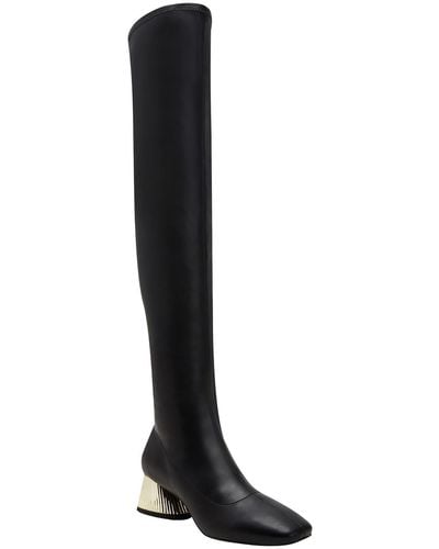 Katy Perry The Clarra Faux Leather Tall Over-the-knee Boots - Black