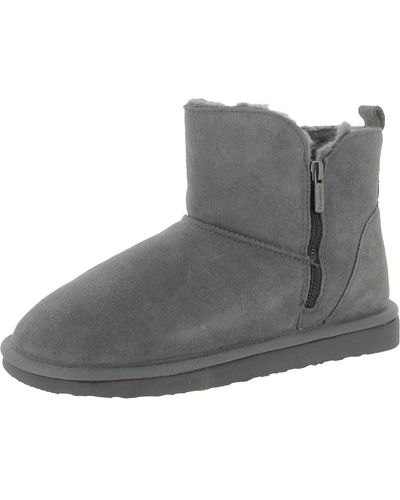BEARPAW Kori Leather Winter & Snow Boots - Gray